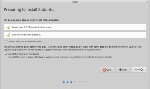 Install this third-party software screen