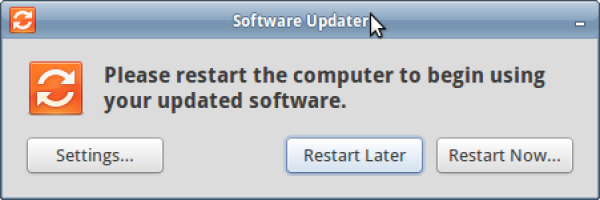 software update restart