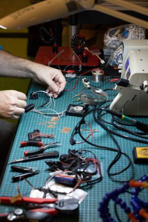 Electronics bench, 2022, Joe Ruckli, State Library of Queensland