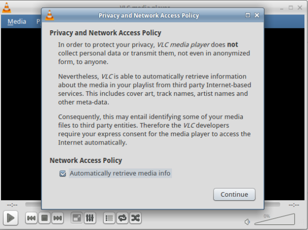 Allow VLC to search for media information